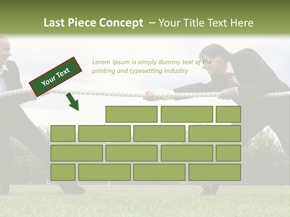 A Group Of People Pulling A Rope With Their Hands PowerPoint Template