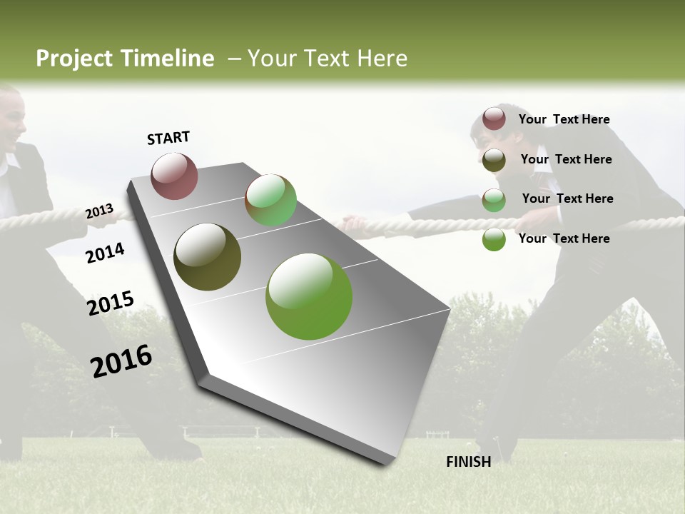 A Group Of People Pulling A Rope With Their Hands PowerPoint Template