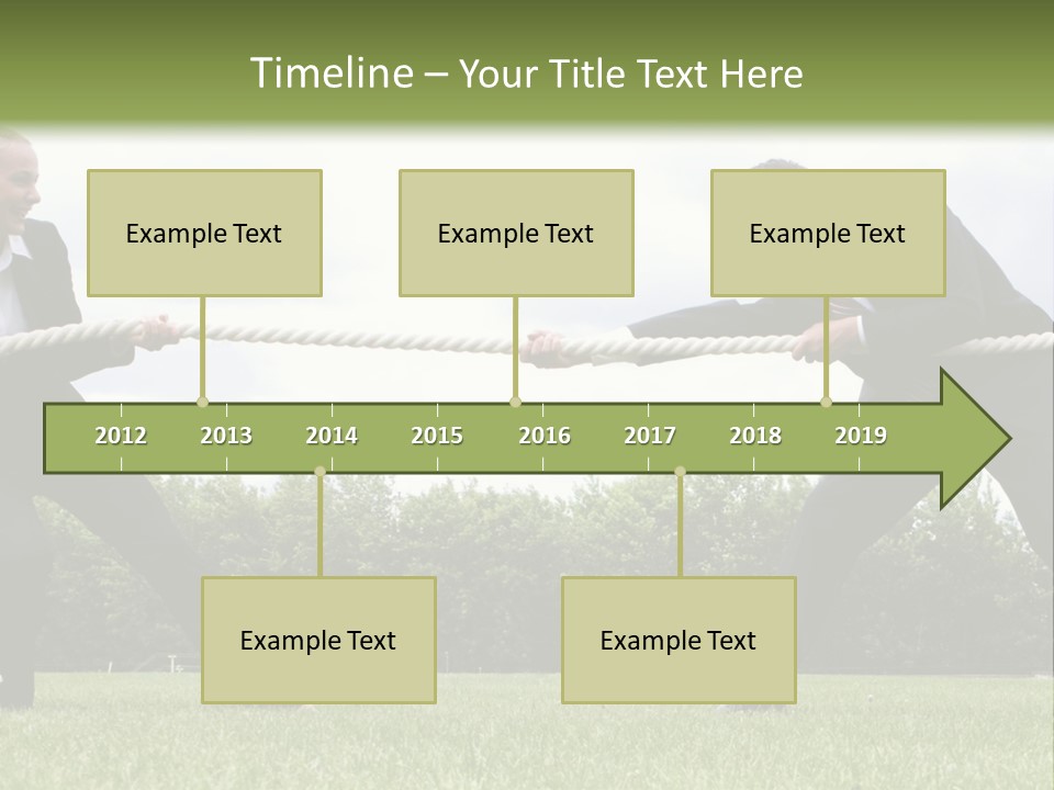 A Group Of People Pulling A Rope With Their Hands PowerPoint Template