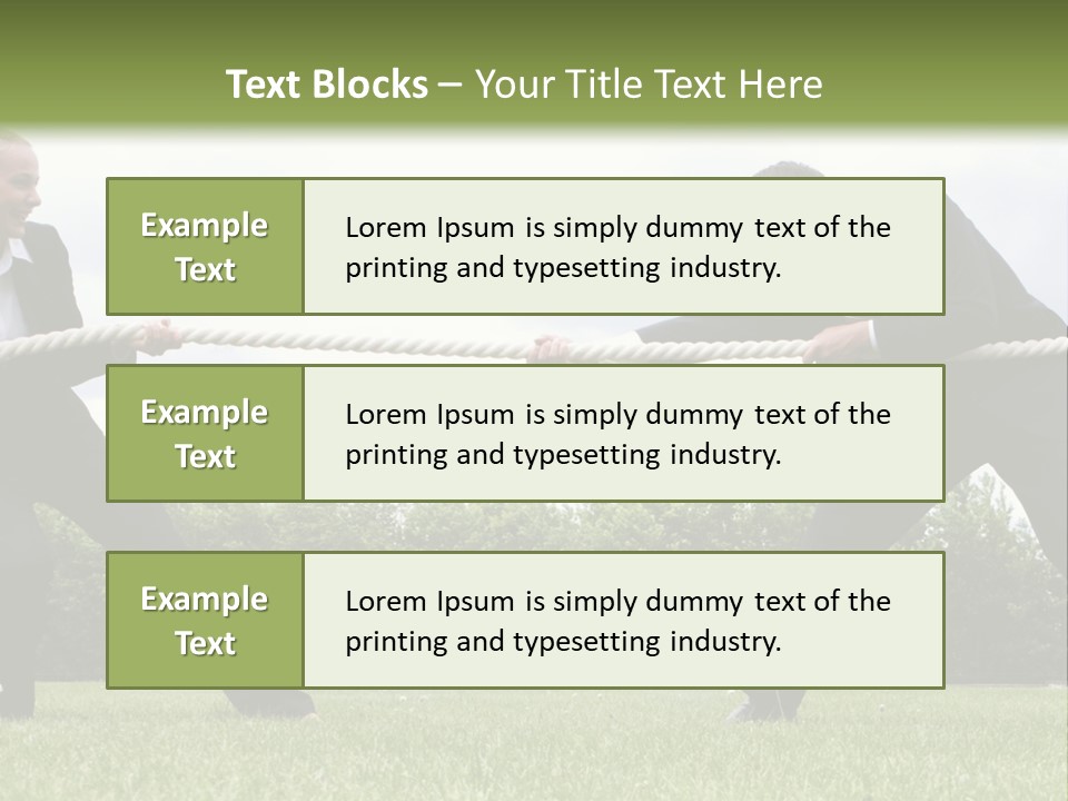 A Group Of People Pulling A Rope With Their Hands PowerPoint Template