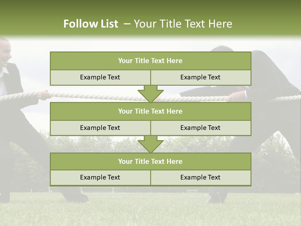 A Group Of People Pulling A Rope With Their Hands PowerPoint Template