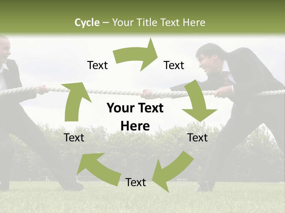 A Group Of People Pulling A Rope With Their Hands PowerPoint Template