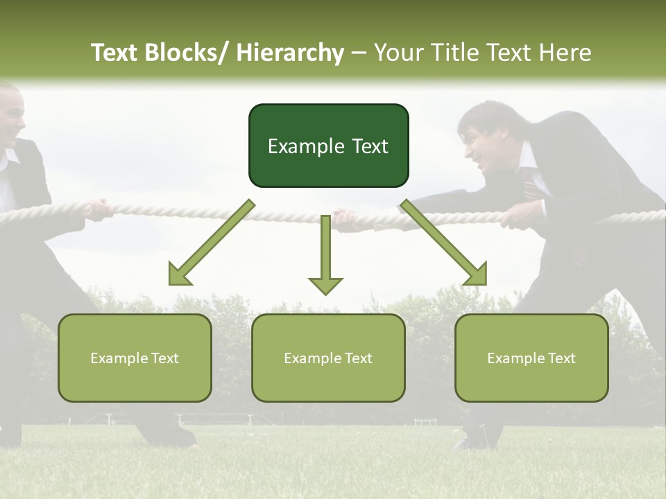 A Group Of People Pulling A Rope With Their Hands PowerPoint Template