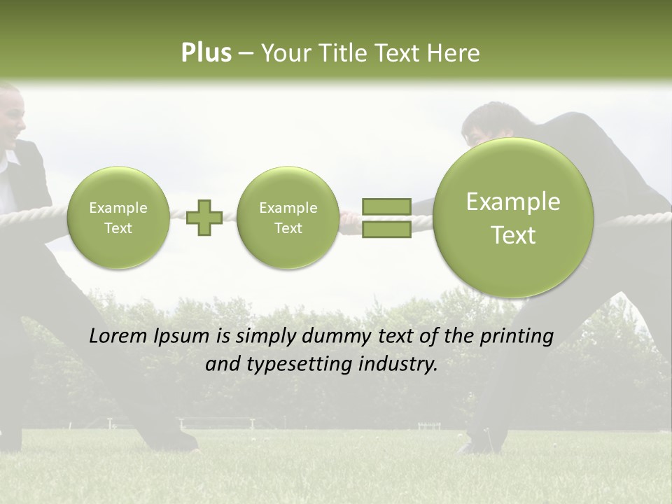 A Group Of People Pulling A Rope With Their Hands PowerPoint Template