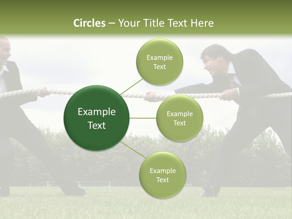 A Group Of People Pulling A Rope With Their Hands PowerPoint Template