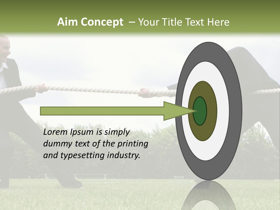 A Group Of People Pulling A Rope With Their Hands PowerPoint Template