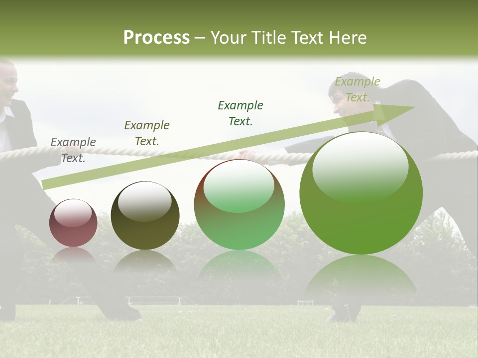 A Group Of People Pulling A Rope With Their Hands PowerPoint Template