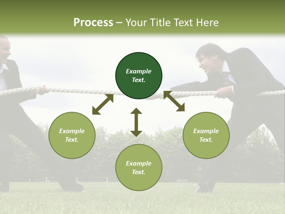 A Group Of People Pulling A Rope With Their Hands PowerPoint Template