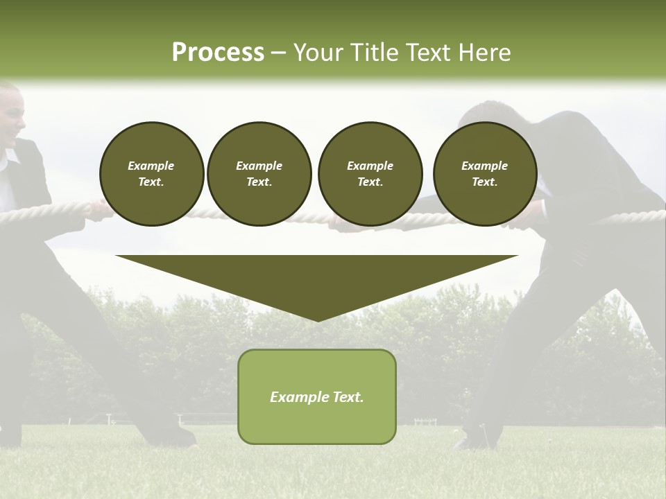 A Group Of People Pulling A Rope With Their Hands PowerPoint Template