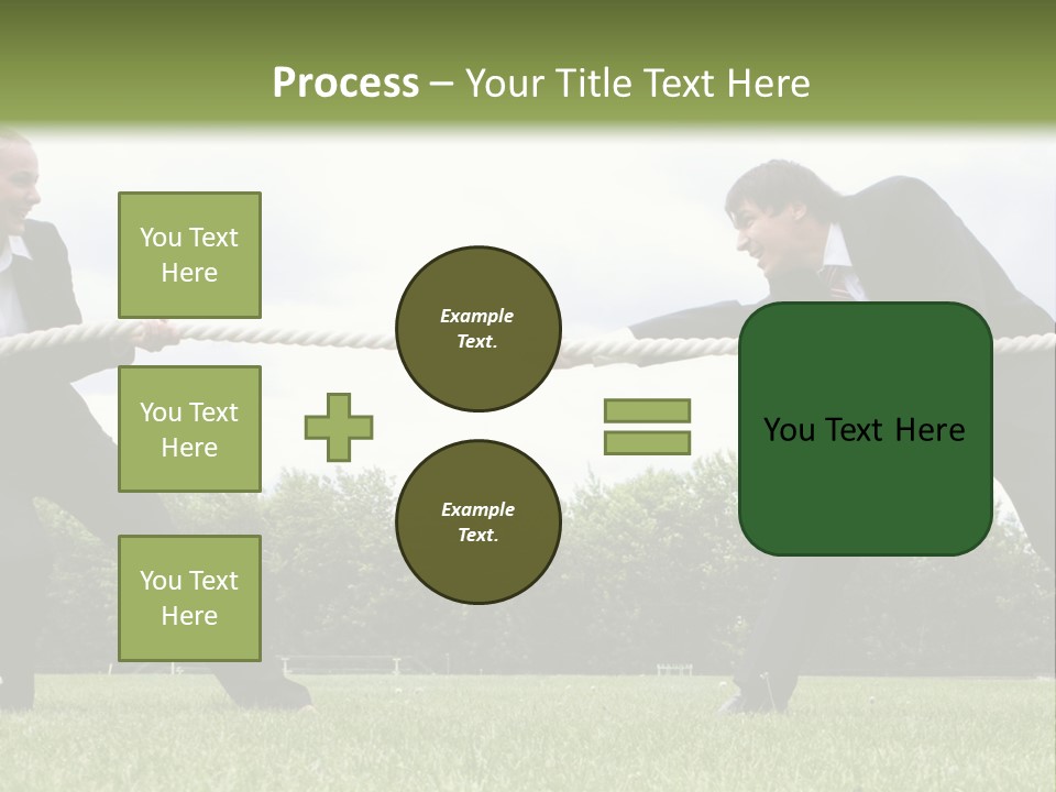 A Group Of People Pulling A Rope With Their Hands PowerPoint Template