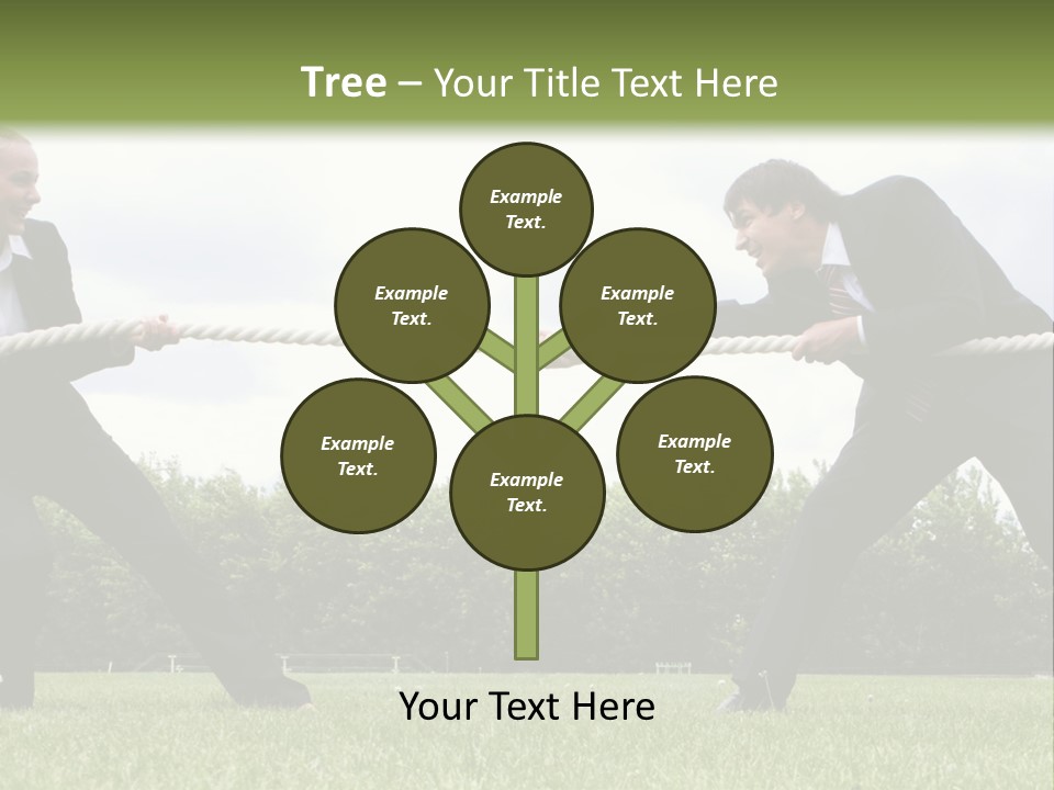 A Group Of People Pulling A Rope With Their Hands PowerPoint Template