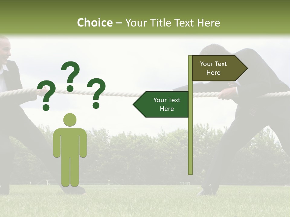 A Group Of People Pulling A Rope With Their Hands PowerPoint Template