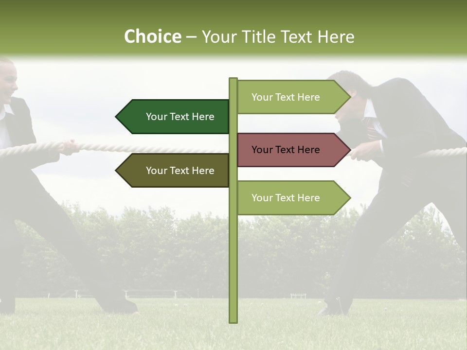 A Group Of People Pulling A Rope With Their Hands PowerPoint Template