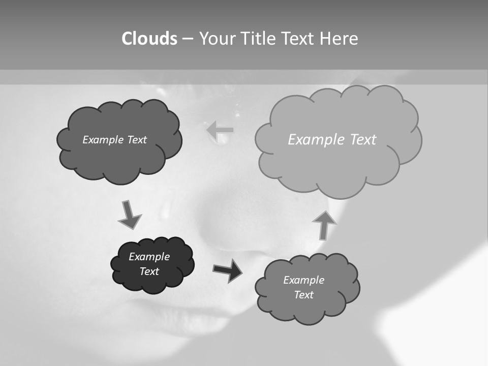 A Young Boy Is Looking Down At His Cell Phone PowerPoint Template