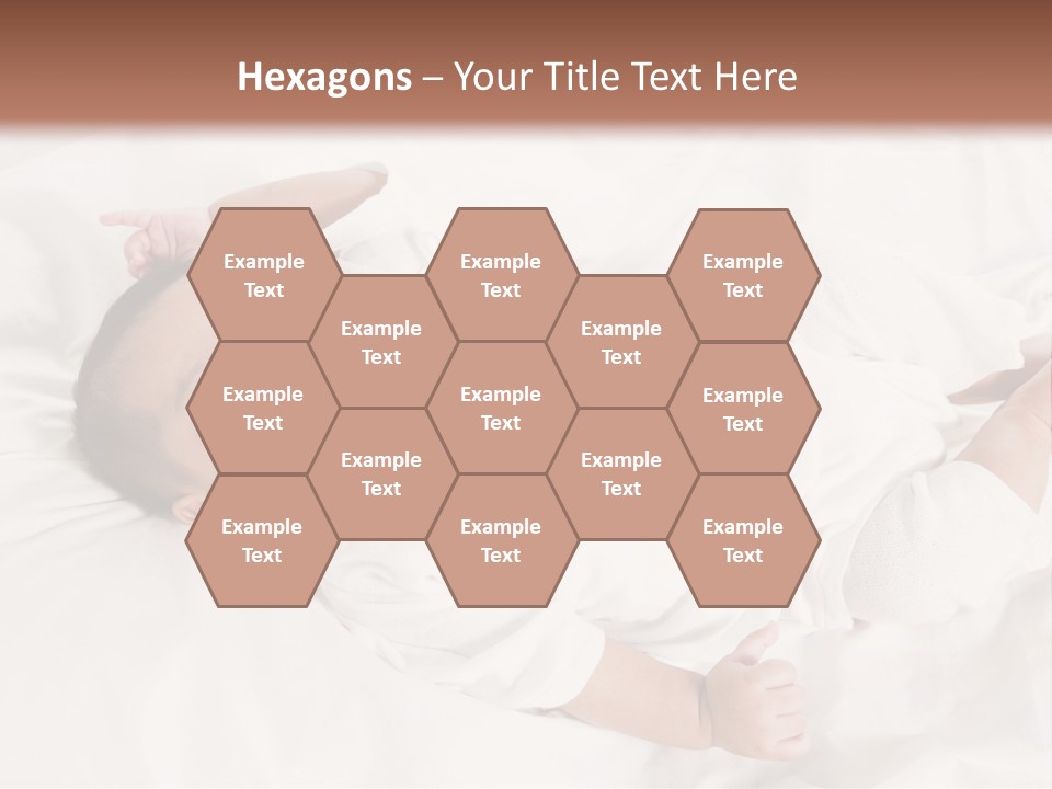 A Baby Laying On Top Of A White Blanket PowerPoint Template