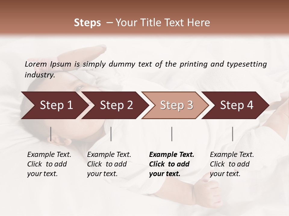 A Baby Laying On Top Of A White Blanket PowerPoint Template