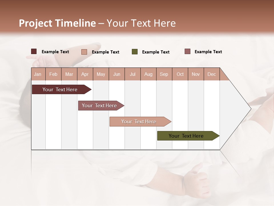 A Baby Laying On Top Of A White Blanket PowerPoint Template