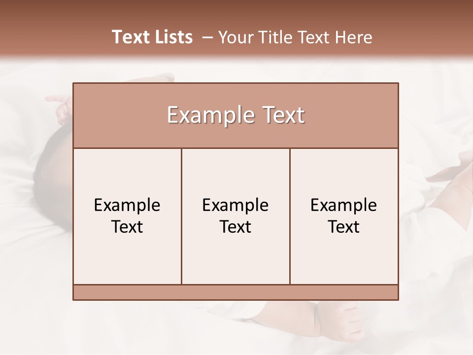 A Baby Laying On Top Of A White Blanket PowerPoint Template
