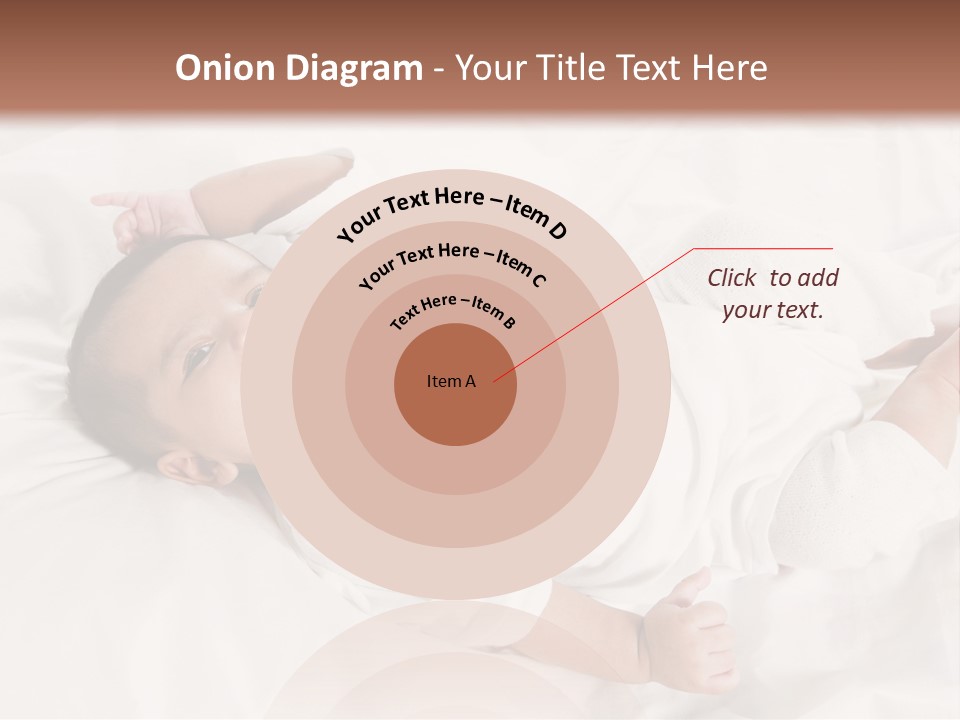 A Baby Laying On Top Of A White Blanket PowerPoint Template