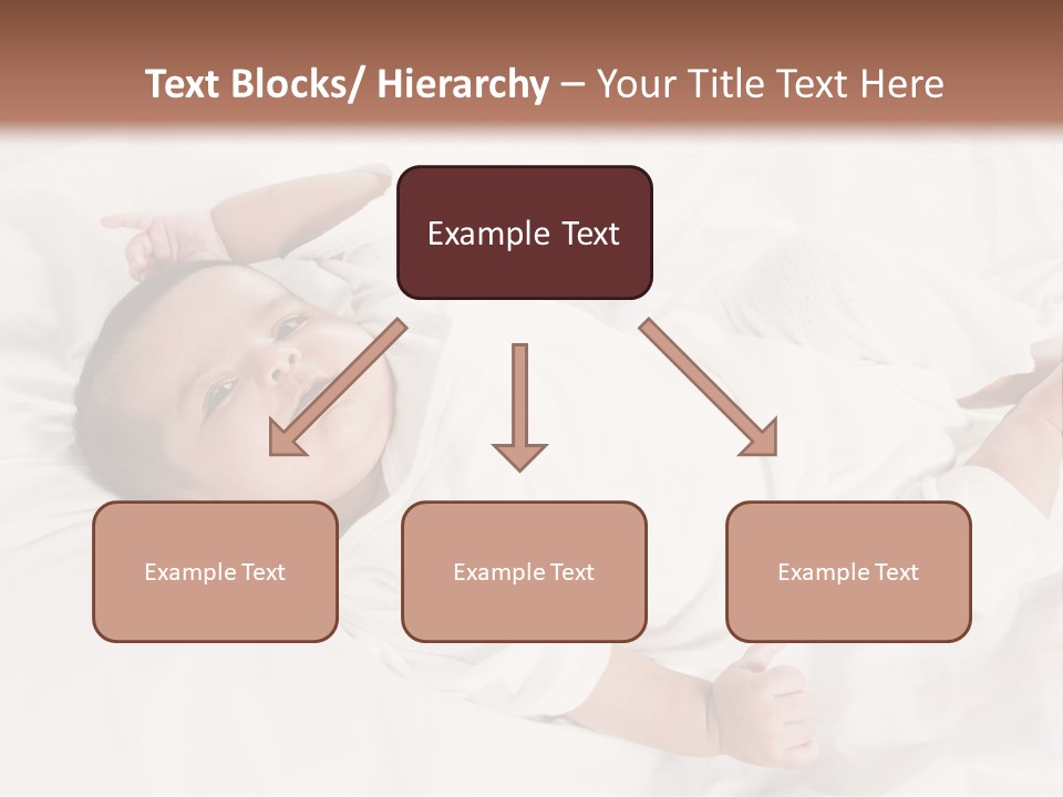 A Baby Laying On Top Of A White Blanket PowerPoint Template
