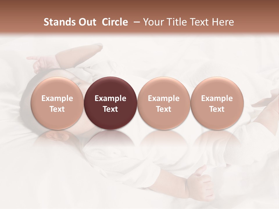 A Baby Laying On Top Of A White Blanket PowerPoint Template