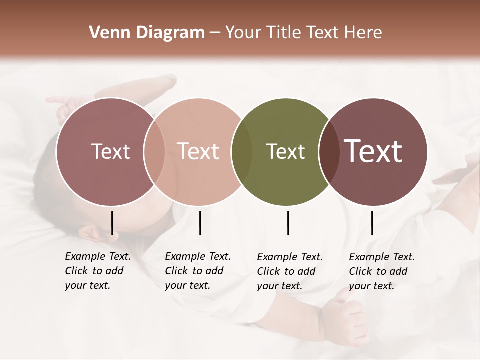 A Baby Laying On Top Of A White Blanket PowerPoint Template