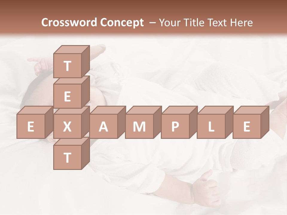 A Baby Laying On Top Of A White Blanket PowerPoint Template