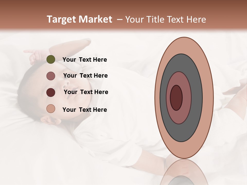 A Baby Laying On Top Of A White Blanket PowerPoint Template