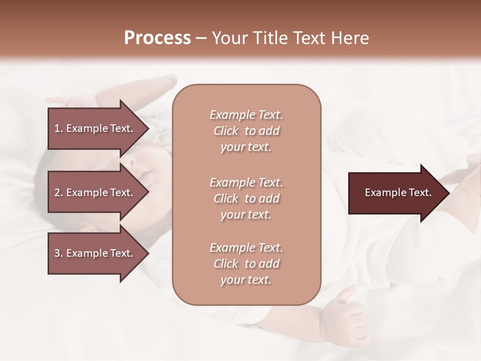 A Baby Laying On Top Of A White Blanket PowerPoint Template