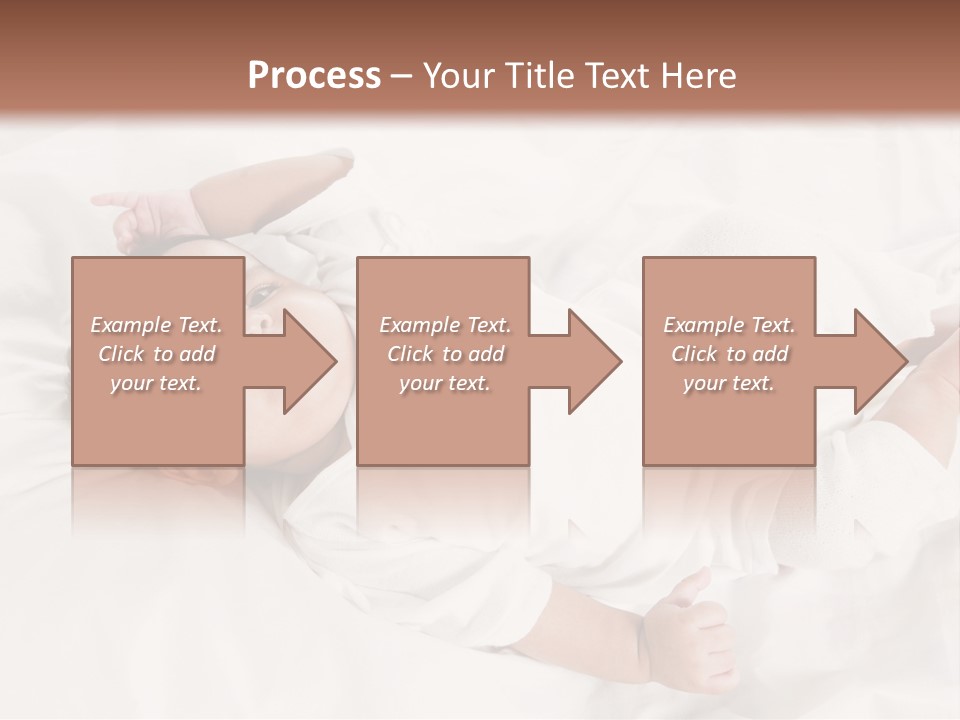 A Baby Laying On Top Of A White Blanket PowerPoint Template