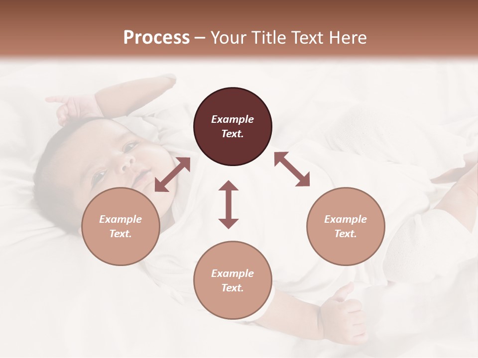 A Baby Laying On Top Of A White Blanket PowerPoint Template