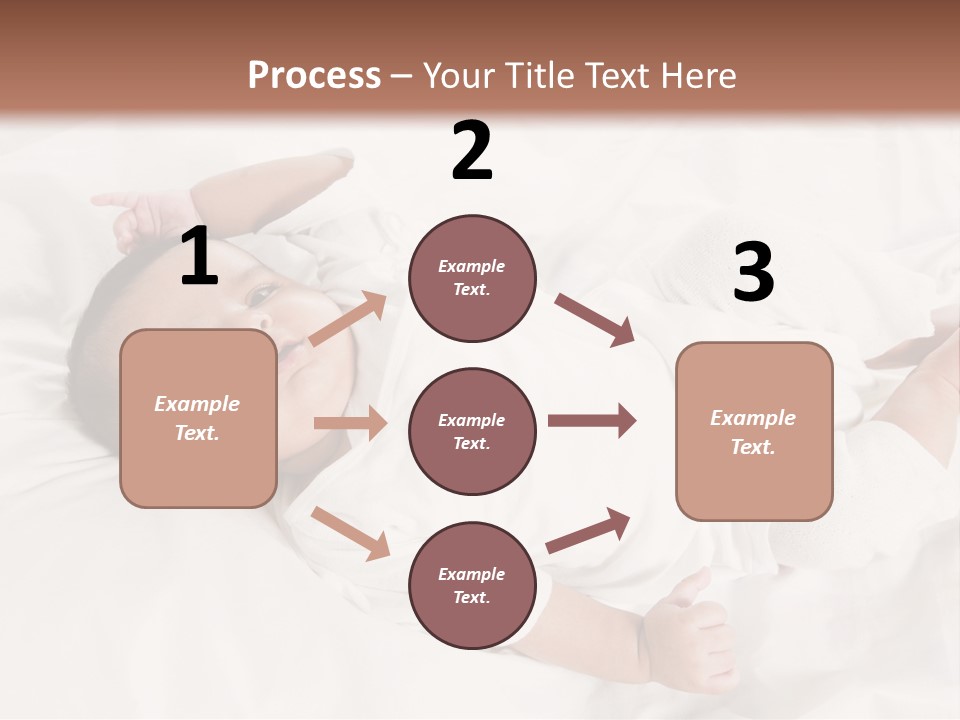 A Baby Laying On Top Of A White Blanket PowerPoint Template