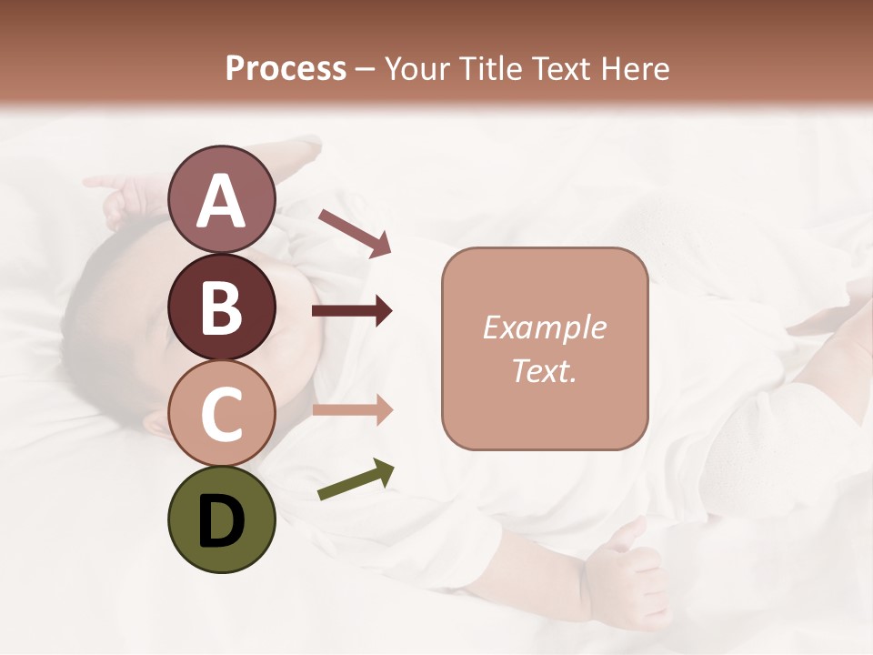 A Baby Laying On Top Of A White Blanket PowerPoint Template