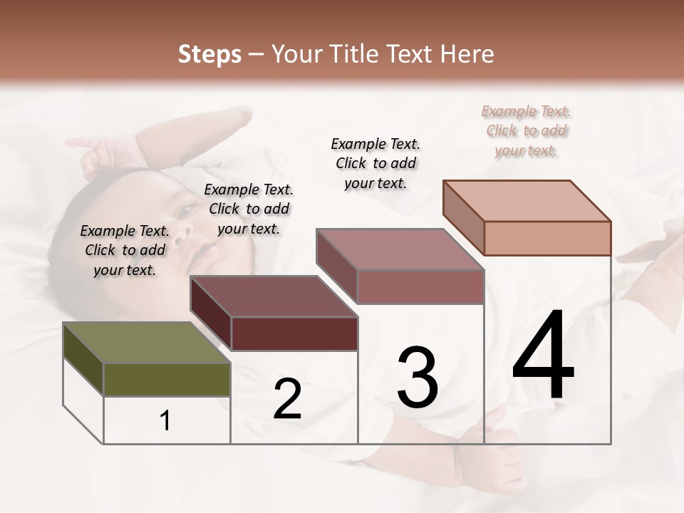 A Baby Laying On Top Of A White Blanket PowerPoint Template