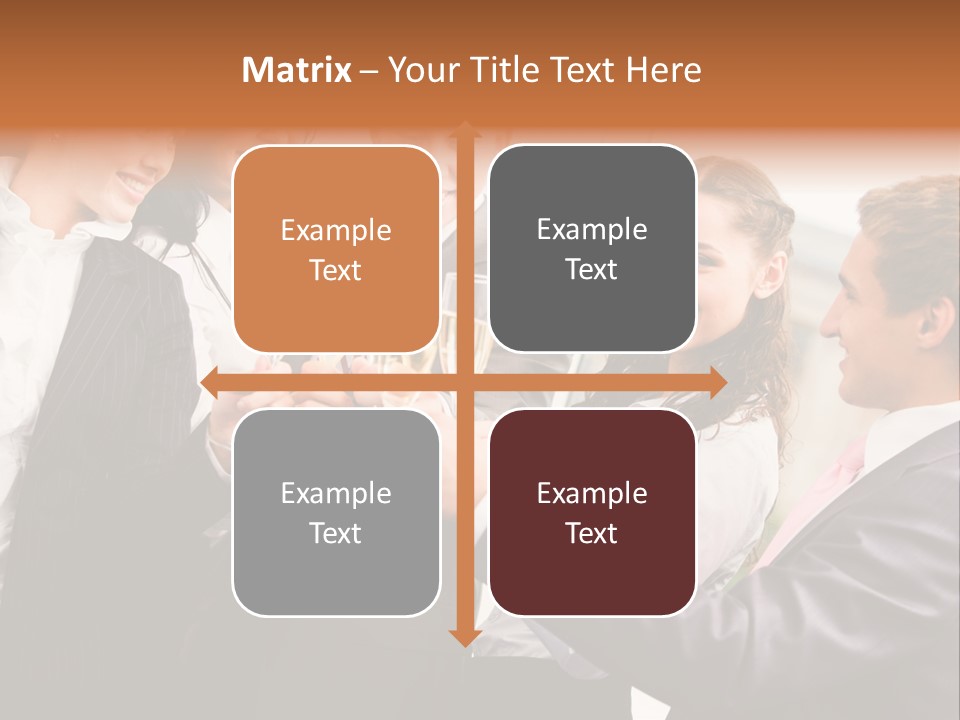 A Group Of Business People Toasting With Champagne PowerPoint Template