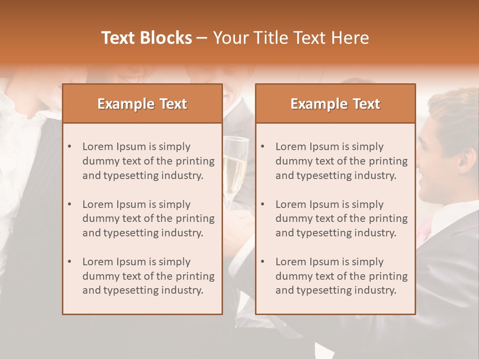 A Group Of Business People Toasting With Champagne PowerPoint Template