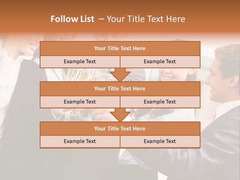 A Group Of Business People Toasting With Champagne PowerPoint Template