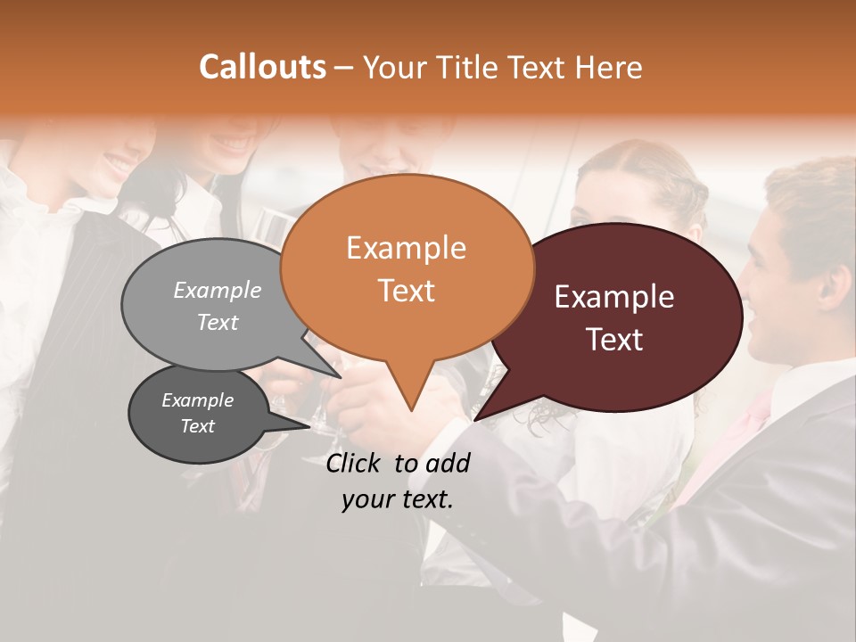 A Group Of Business People Toasting With Champagne PowerPoint Template