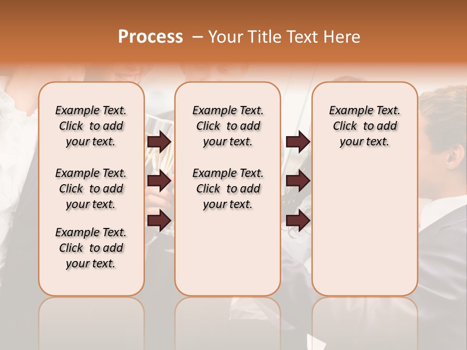 A Group Of Business People Toasting With Champagne PowerPoint Template
