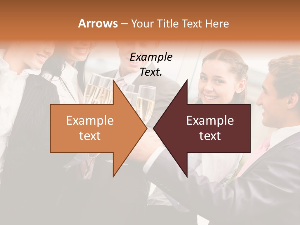 A Group Of Business People Toasting With Champagne PowerPoint Template