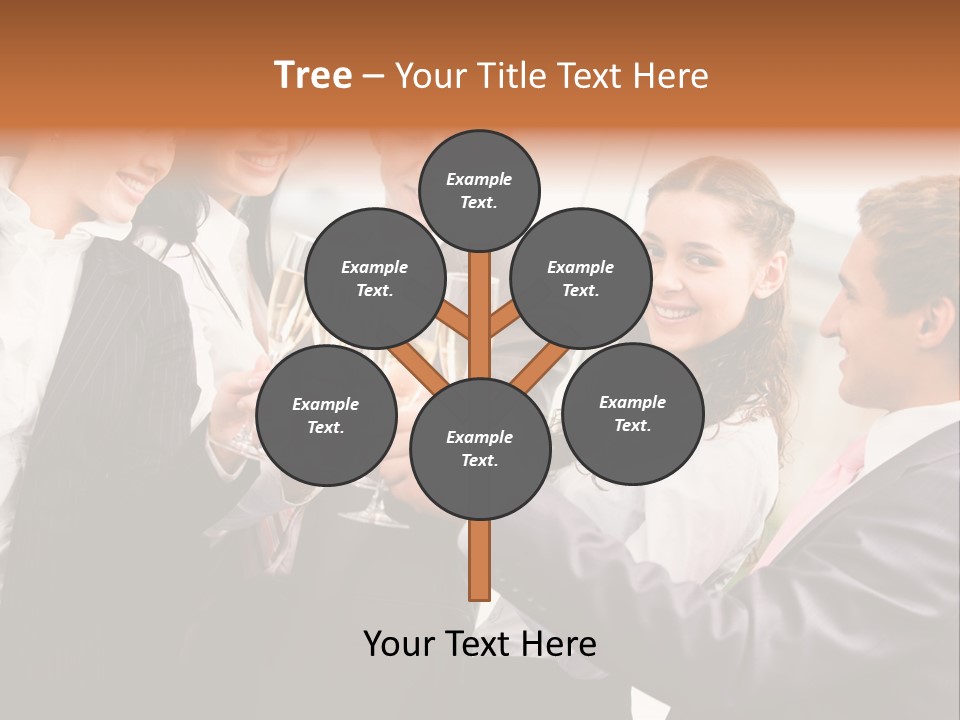 A Group Of Business People Toasting With Champagne PowerPoint Template