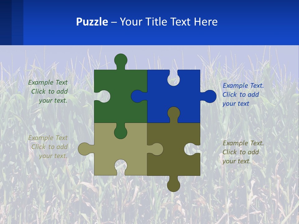 A Field Of Corn With A Blue Sky In The Background PowerPoint Template