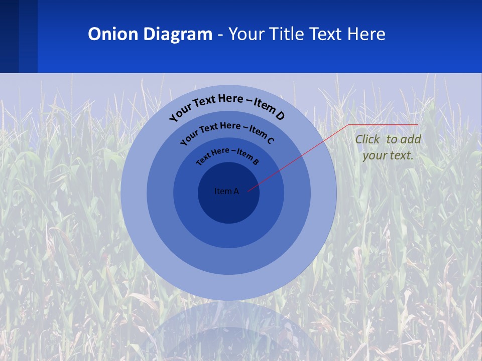 A Field Of Corn With A Blue Sky In The Background PowerPoint Template