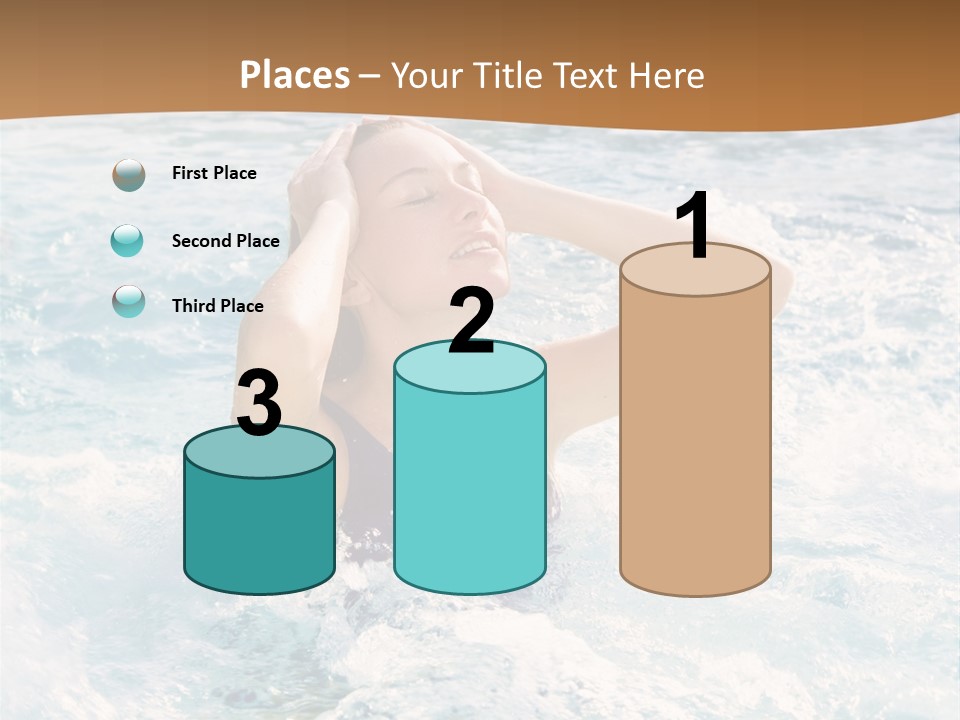 A Woman In A Swimming Pool Powerpoint Template PowerPoint Template