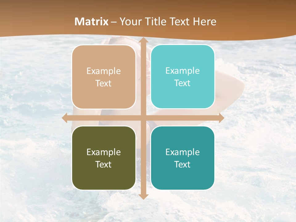 A Woman In A Swimming Pool Powerpoint Template PowerPoint Template