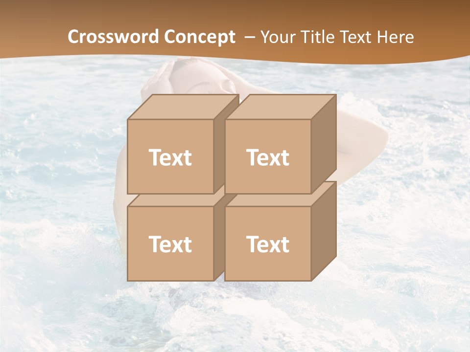 A Woman In A Swimming Pool Powerpoint Template PowerPoint Template