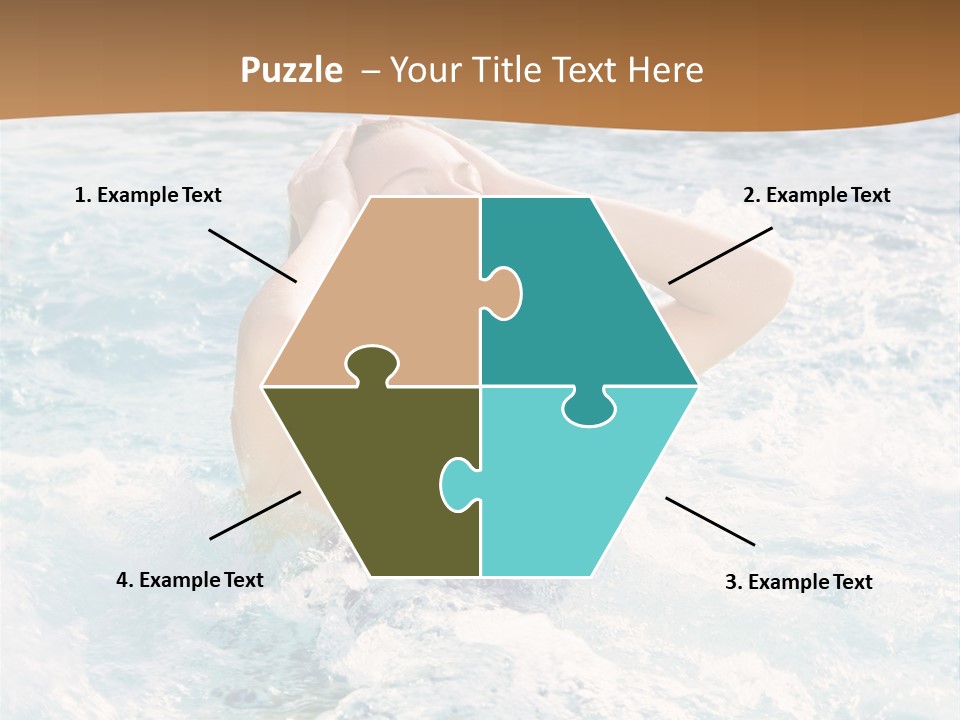 A Woman In A Swimming Pool Powerpoint Template PowerPoint Template