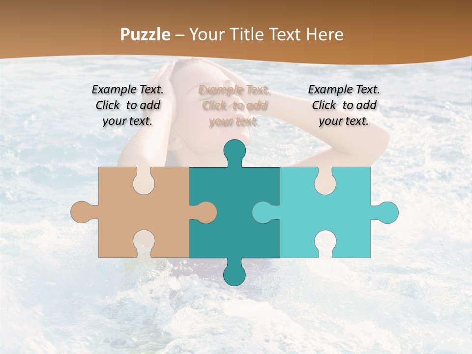 A Woman In A Swimming Pool Powerpoint Template PowerPoint Template