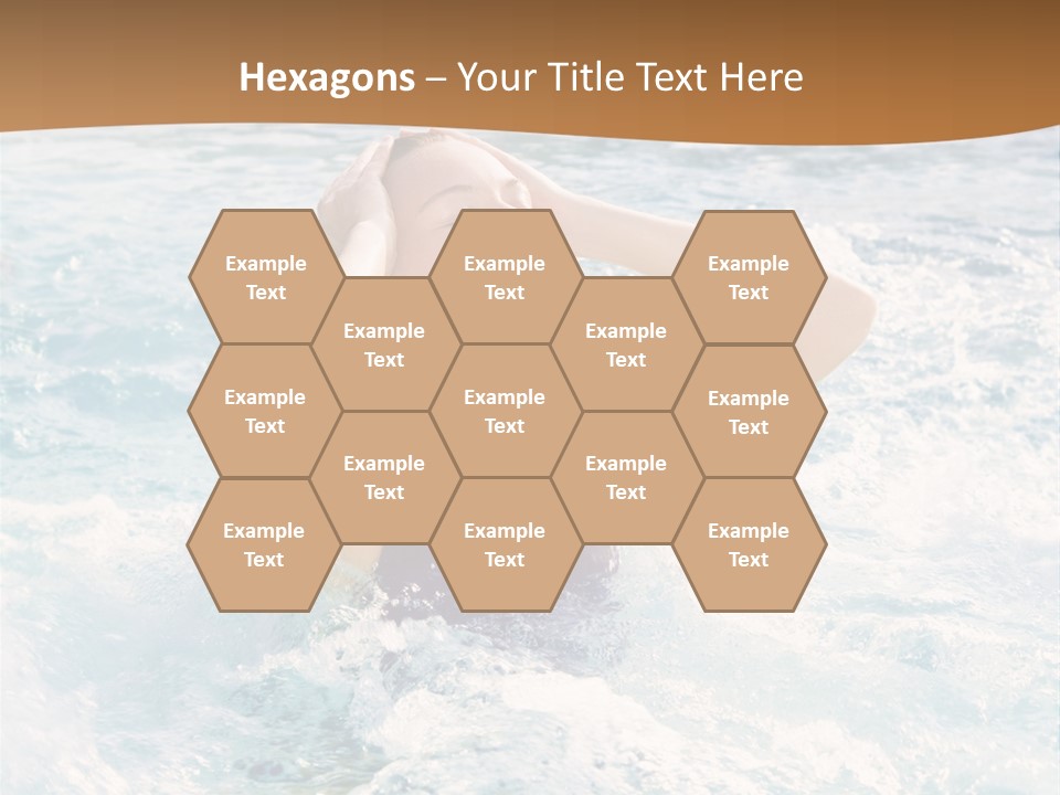 A Woman In A Swimming Pool Powerpoint Template PowerPoint Template