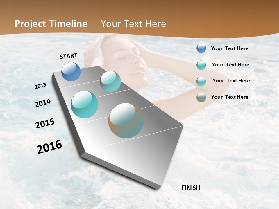 A Woman In A Swimming Pool Powerpoint Template PowerPoint Template